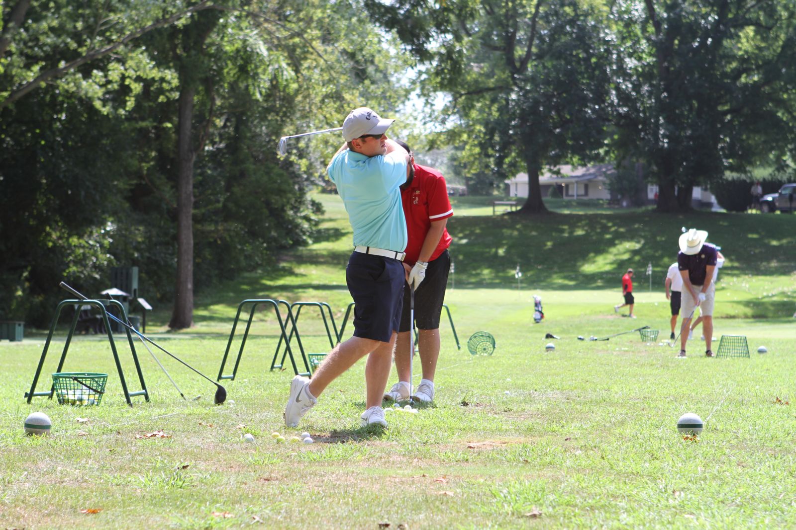 Wabash golf alumni reconnected during an outing at the Crawfordsville Country Club.