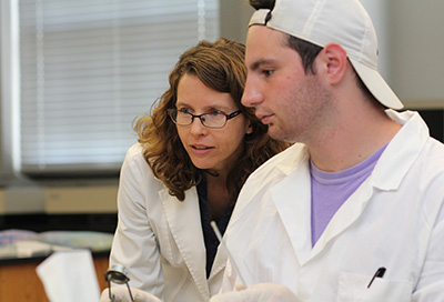 Professor Anne Bost and Michael Armbruster '20
