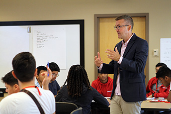 Each day, camp sessions will use issues and topics in sports as a vehicle to introduce students to liberal arts disciplines like economics, history, and psychology. 