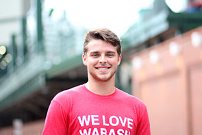 Colten Garland '20, outside of Wrigley Field.