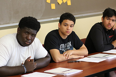 Jorge Garcia intently listens to a WLAIP class lecture.