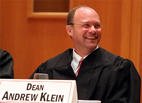 IU McKinney Dean Andrew Klein served as a judge for the Moot Court finals.