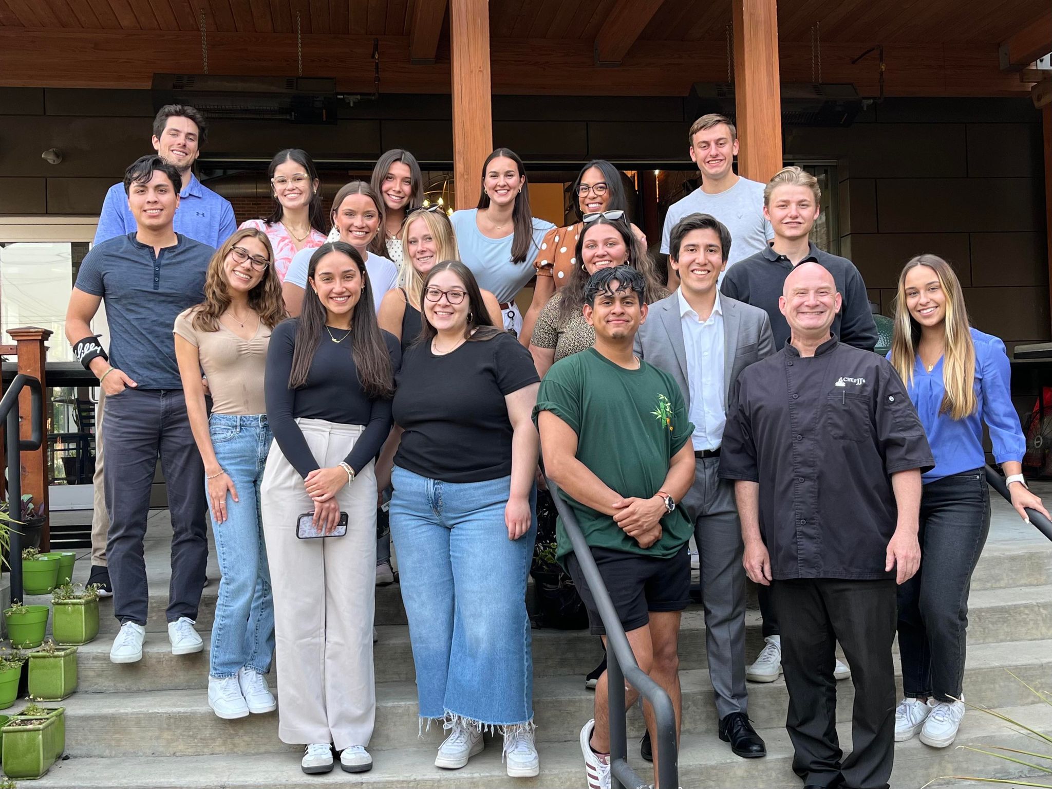 Jacob Maldonado ’24 (middle, far left) a Spanish major and art minor from Griffith, Indiana, worked as a marketing intern with Lilly Patient Services’ customer engagement team. 