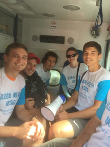 Luke Borinstein '19 (far right)