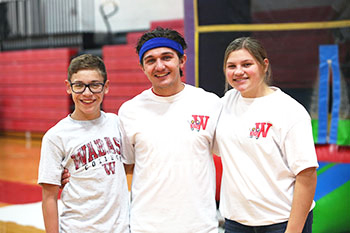 Luke Rowles '19 with his brother and sister