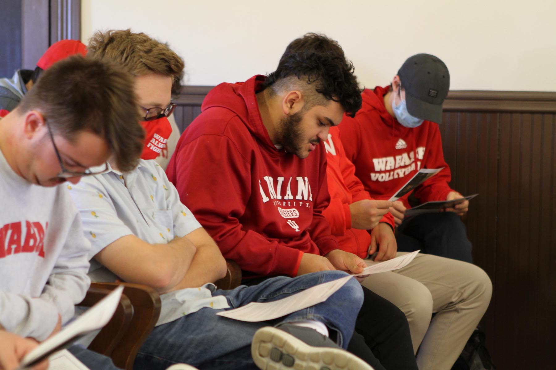 Michael Rojas-Landers ’23 reads a sentence from the apology resolution written by the Emmett Till Memorial Commission. The letter was presented to Emmett Till’s family from the steps of the courthouse in which the young boy’s murderers were acquitted.