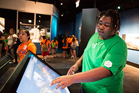 Marlon Lewis '20 at the Museum of Science and Industry