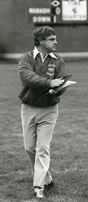 Coach Frank Navarro led Wabash to the Amos Alonzo Stagg Bowl, the NCAA Division III national championship game in 1977.