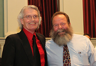 Gary A. Phillips (left) with McLain-McTurnan-Arnold Award winner Rick Warner.