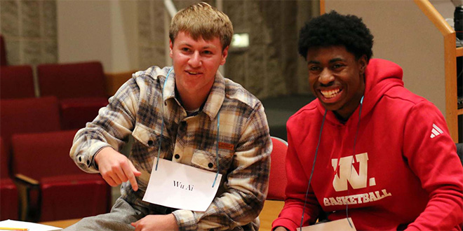 Wabash College students play &ldquo;Reacting to the Past,&rdquo; a role-playing game to learn rhetorical theory