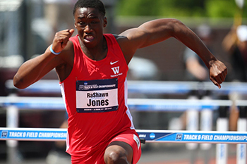 Jones is a 3x All-American hurdler