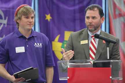 IFC President Sky King and Dean Mike Raters