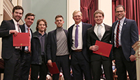 Dean Raters with the 2019 Mackintosh Fellows.