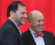 Dean Raters and President Hess