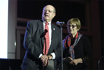 The Schroeders at the Nov. 9 Giant Steps campaign launch.