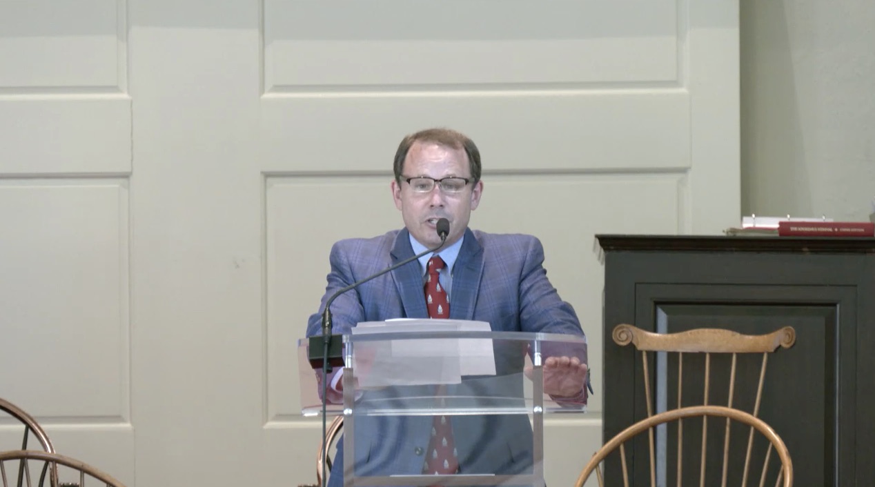 Wabash College President Scott Feller welcomes families, friends and students to the virtual Awards Chapel.