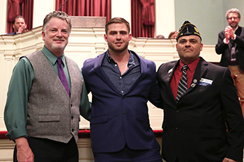 (L to R): Morillo, Slusser, and Post Commander Jonathan Pickett