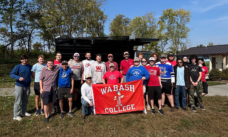 Theta Delta Chi showed up in force to clear invasive honeysuckle at Zionsville, Indiana’s Trailhead Park on Wabash Day of Service.