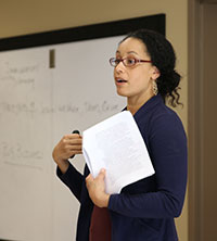 History professor Sabrina Thomas .