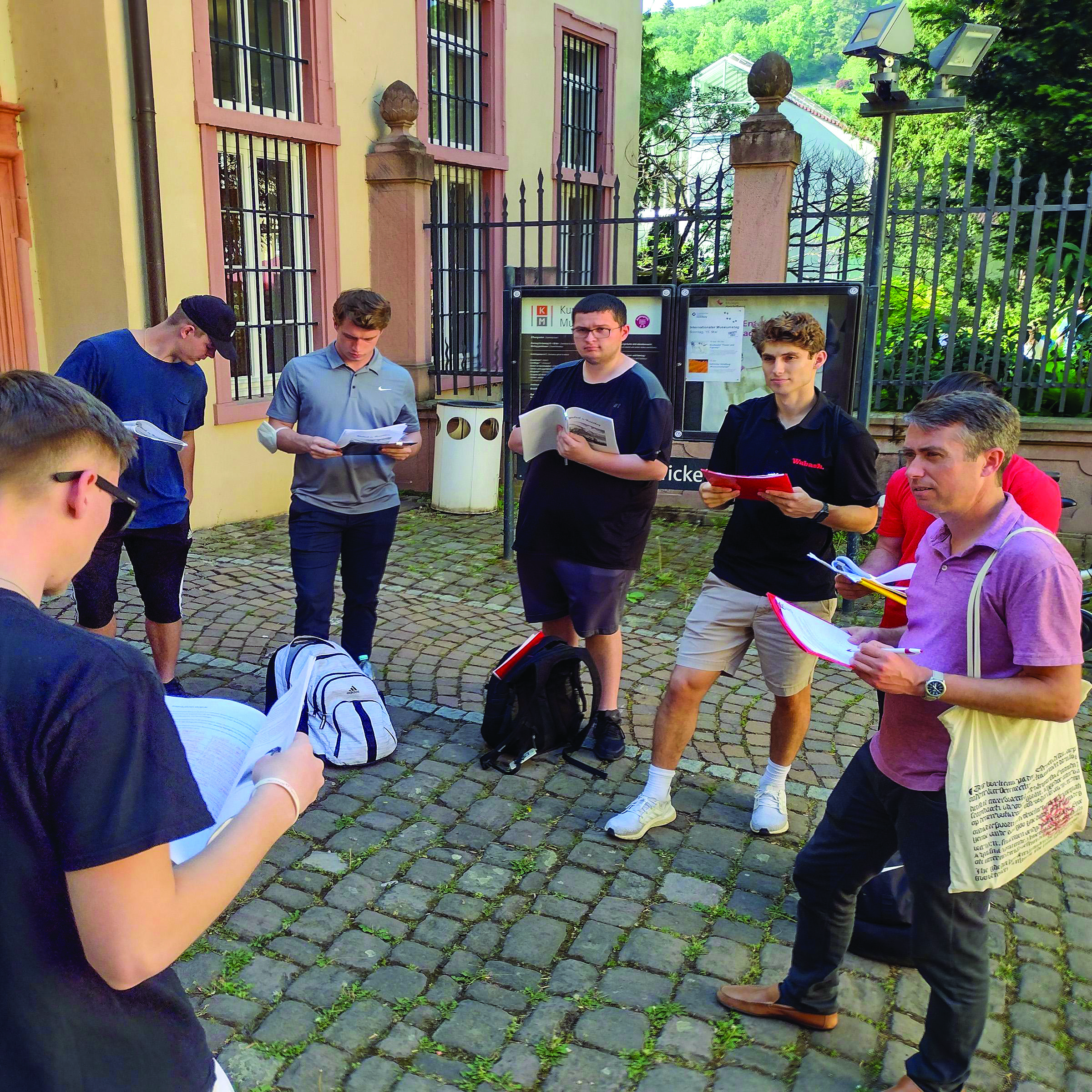 German students spent two weeks in and around Heidelberg, Germany, with Professor Brian Tucker &rsquo;98.