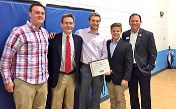 Horner after winning the Community Award for Montgomery County.