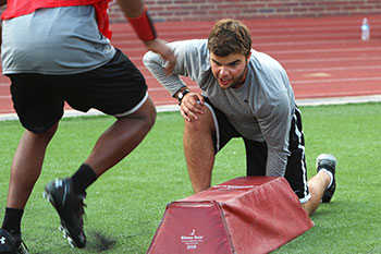 Janak runs a drill during practice.