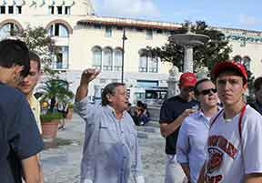 William Burrowes was Wabash's tour guide while in Havana