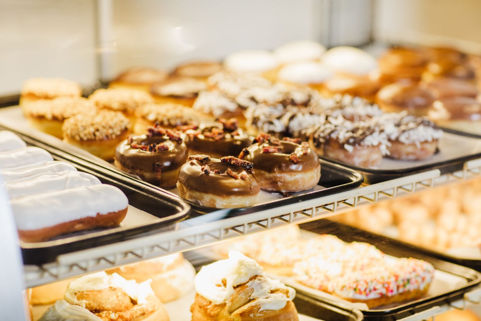 Donuts are served fresh daily.