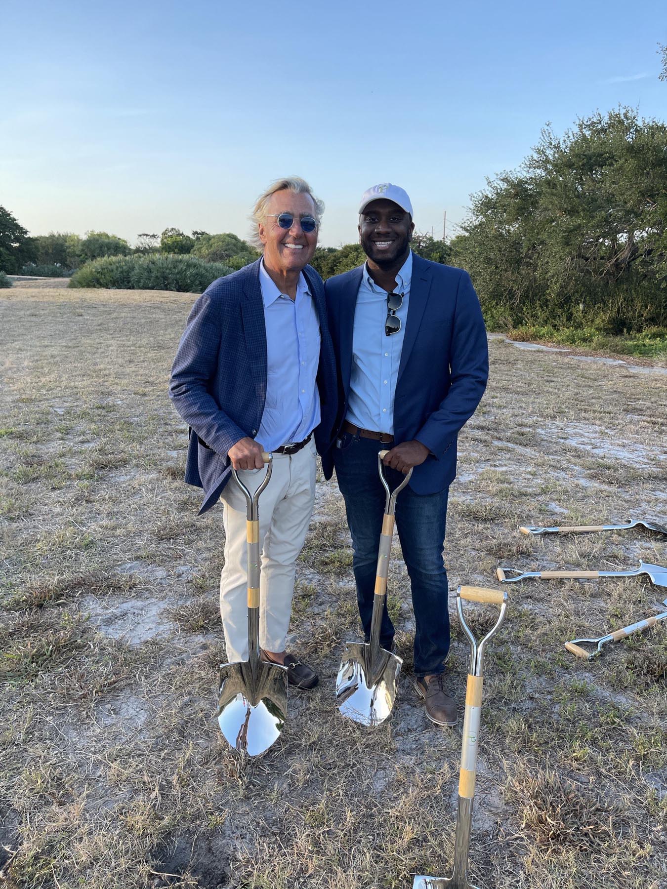 Charles Dillahunt (right) with Seth Waugh, CEO of PGA of America, at the groundbreaking for the renovated West Palm Beach Golf Park. The name of the facility signifies that the course is a place for everyone. 