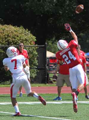 Laird's first Wabash touchdown catch.