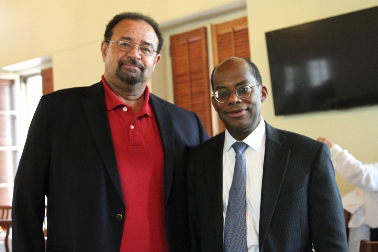 Joe Mims and Roger Ferguson at the 2015 Honorary Degree Luncheon.