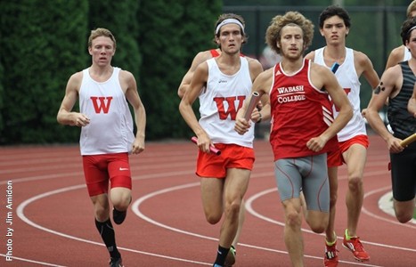 Wabash captured the 2014 Indiana Intercollegiate Little State Cross Country title Friday evening. Jared Burris (red uniform) won the individual title.