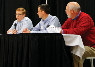 Panel discussion at last year's summit. Jason Bridges in the middle.