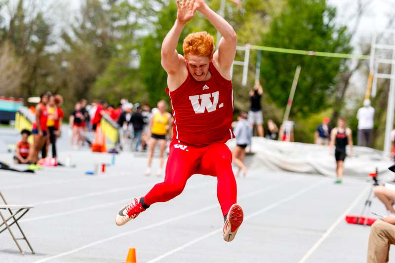 a man jumping in the air