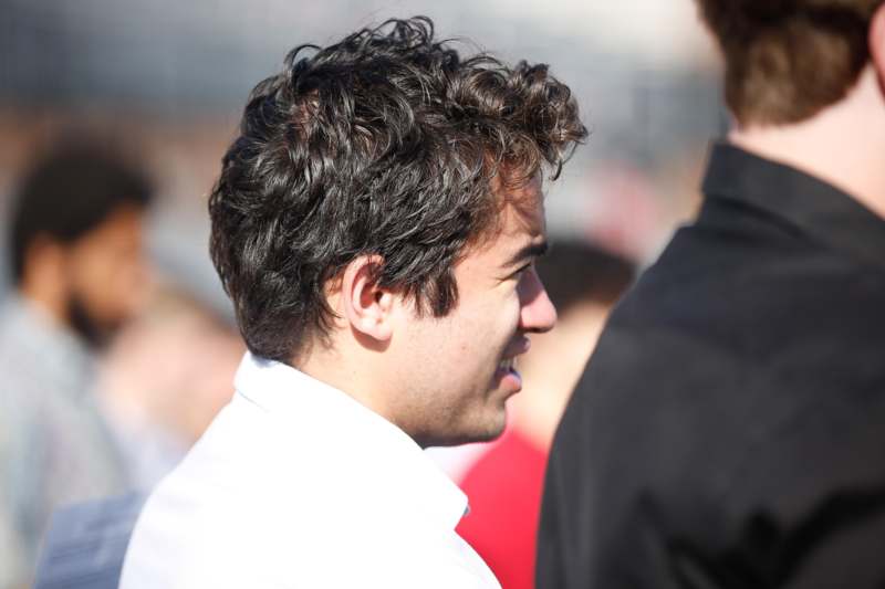a man in a white shirt