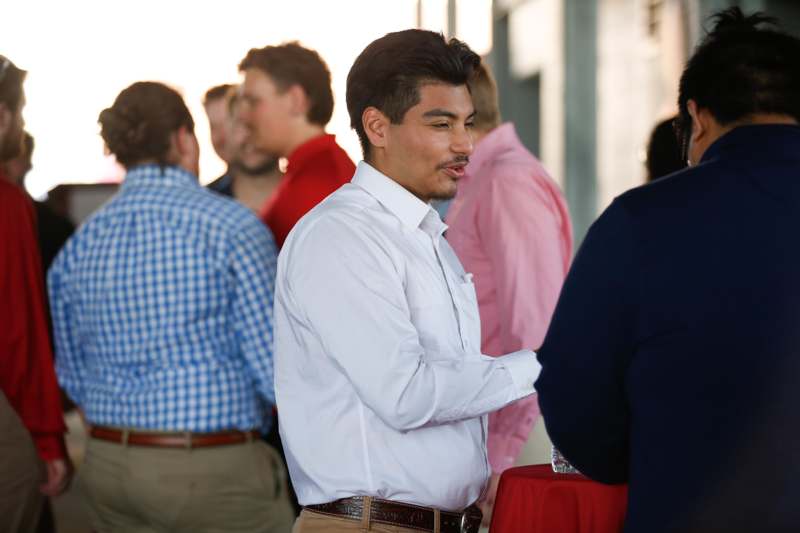 a man in a white shirt
