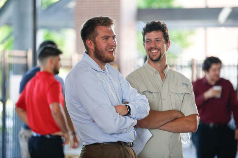 a group of men standing together