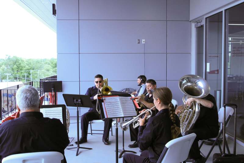 a group of people playing instruments