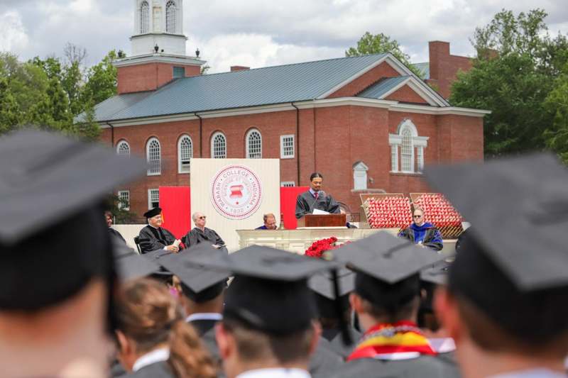 a group of people in graduation caps and gowns
