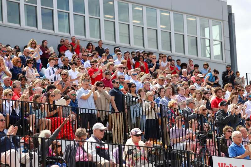 a crowd of people in a stadium