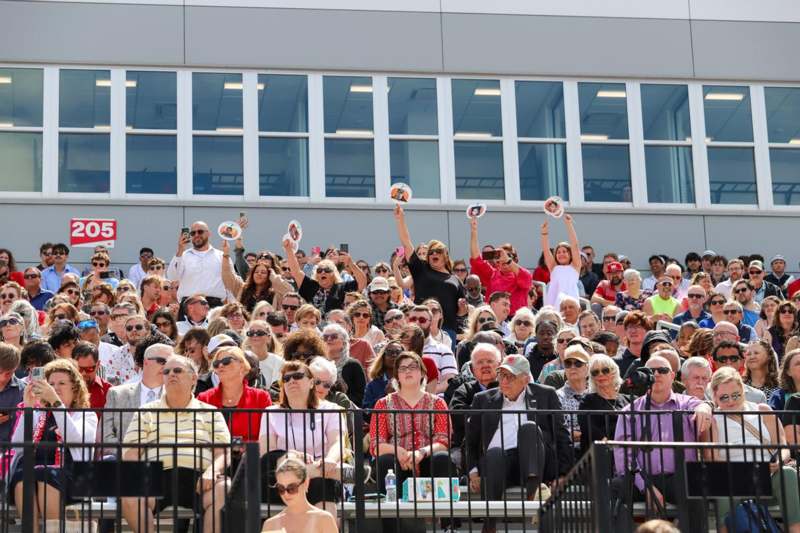 a crowd of people in a stadium