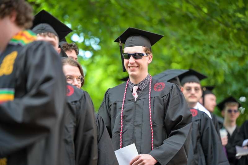 a group of people in graduation gowns
