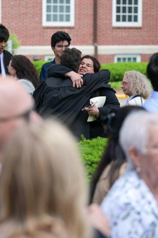 a group of people hugging