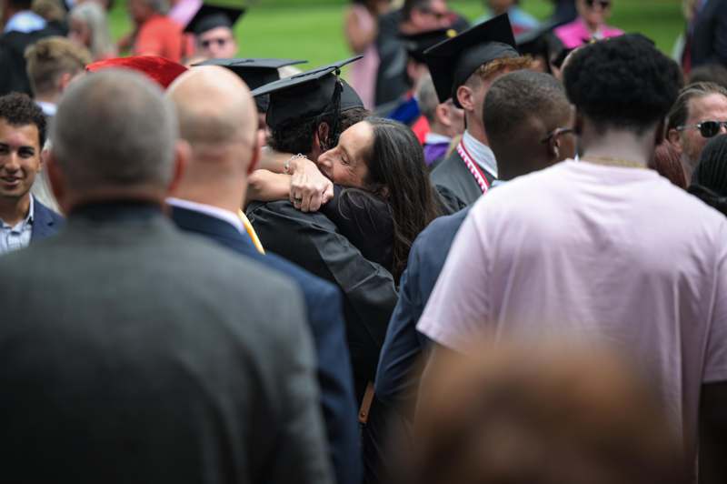 a group of people hugging