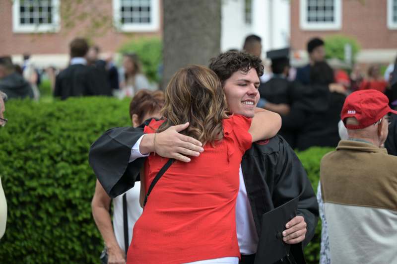 a man hugging a woman