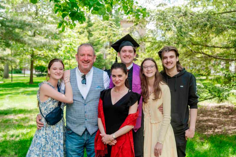 a group of people posing for a photo