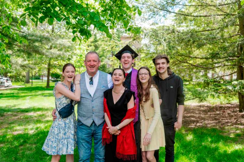 a group of people posing for a photo