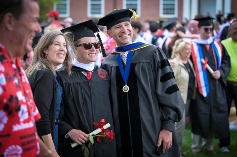 a group of people in graduation gowns