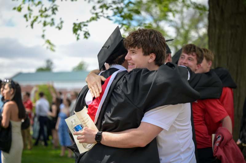 a group of people hugging