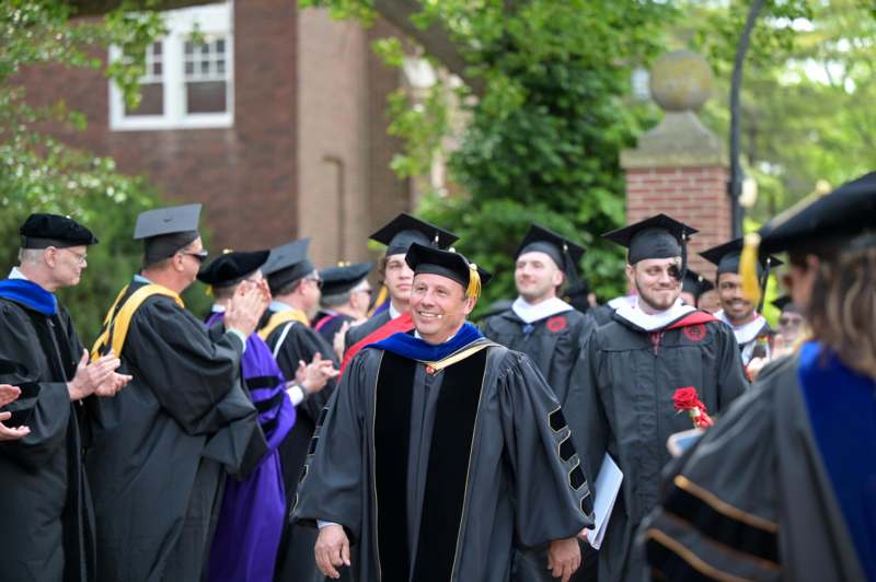 a group of people in graduation gowns